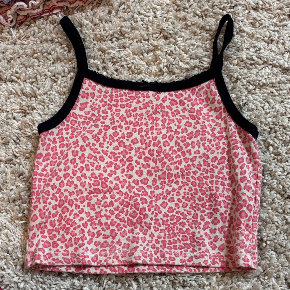 Brandy Melville Cream and Black Trim Top